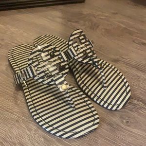 Tory Burch patent striped shoes